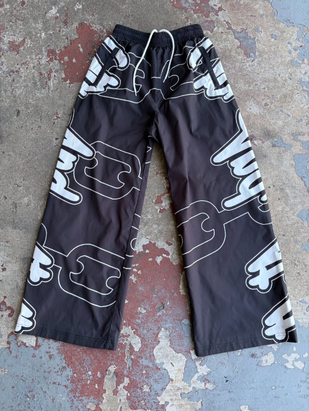 UNA “Graffiti” Nylon Pants